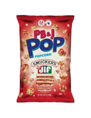 Candy Pop JIF Peanut Butter & Smucker's Strawberry Jelly Popcorn 5.25oz 12ct